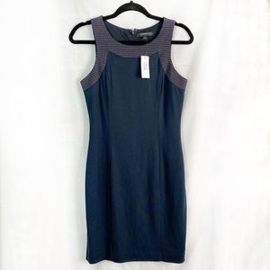 Banana Republic Black Sleeveless Bodycon Contrast Trim Dress NEW 2